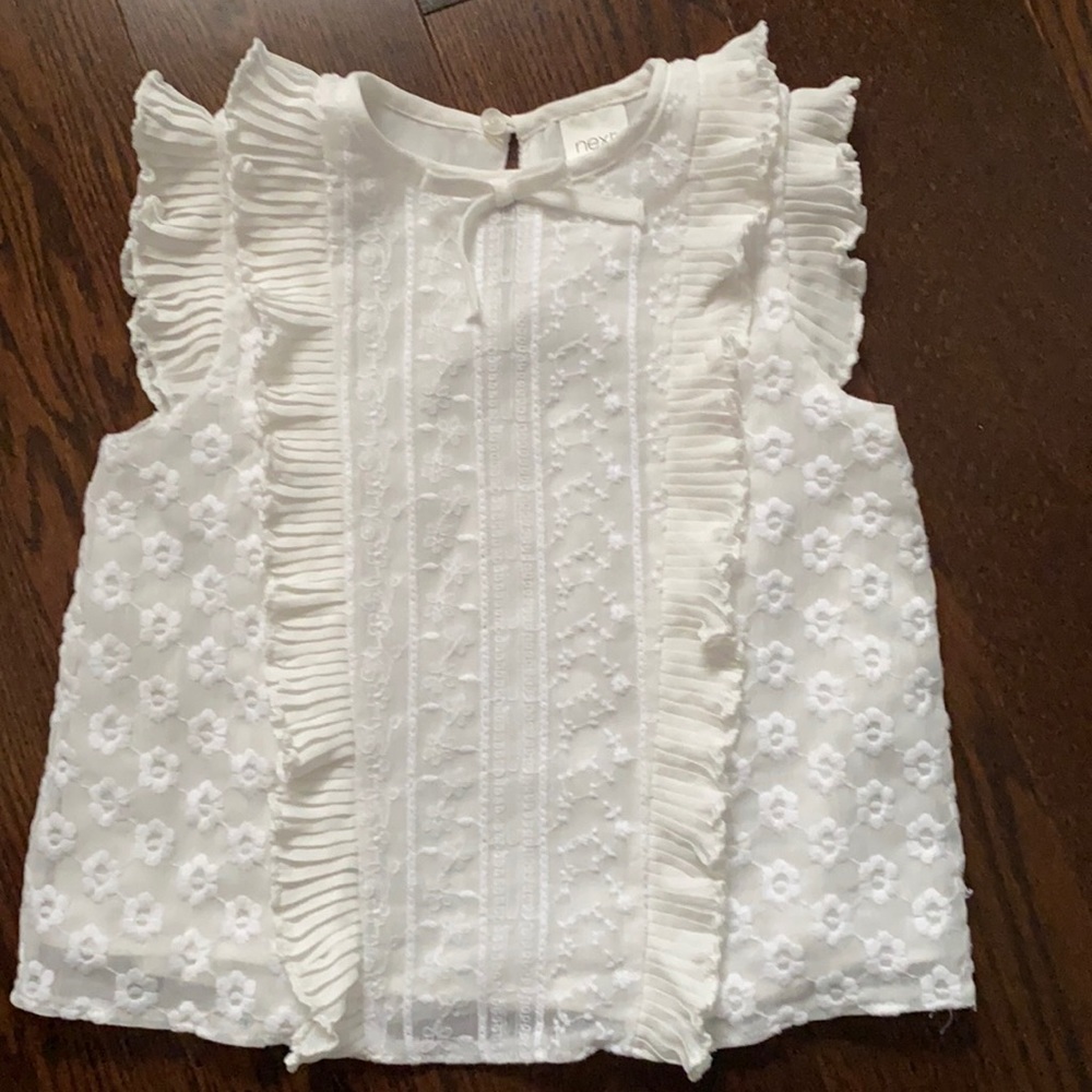 next white toddler blouse 4T